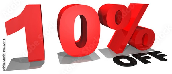 Obraz 10% off 3d text