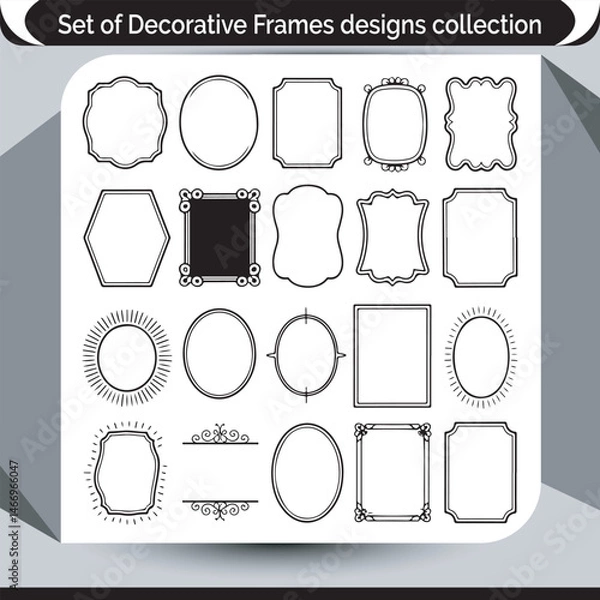 Fototapeta Vintage vector set of business card templates with decorative design elements