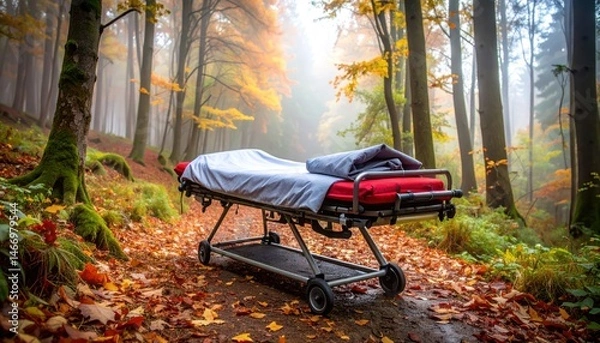Obraz Stretcher in Autumn Forest