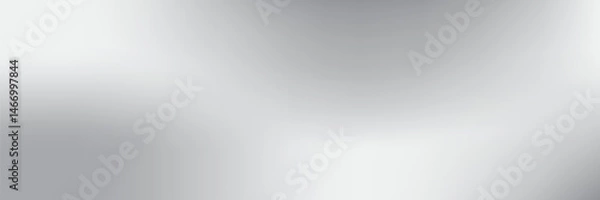 Obraz Silver foil background with metal mirror texture. Chrome gradient surface with light gloss simple abstract . vector