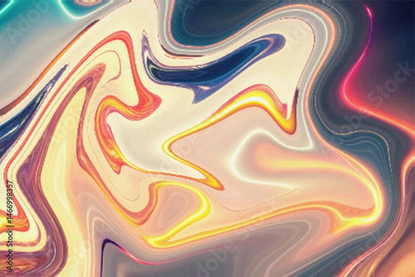 Fototapeta Colorful Swirling Abstract Pattern with Fluid Shapes and Vivid Tones