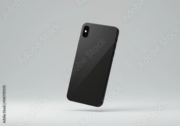 Fototapeta Black Smartphone Mock-up Back View