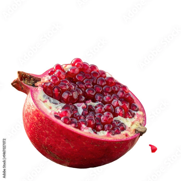Obraz Juicy Pomegranate Broken Open on Natural Surface