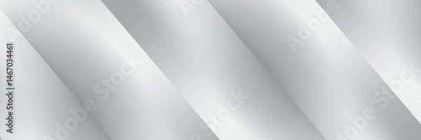 Obraz Silver foil background with metal mirror texture. Chrome gradient surface with light gloss simple abstract . vector