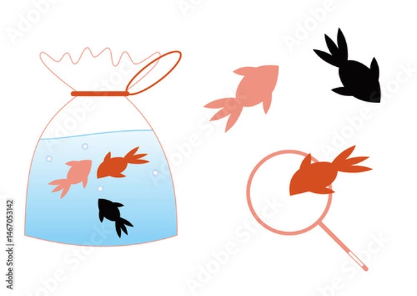 Fototapeta 金魚 祭り