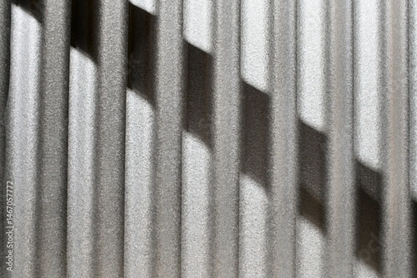 Fototapeta 波状金属板の陰影