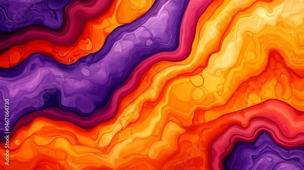 Fototapeta Abstract Fluid Art: Vibrant Hues and Organic Forms