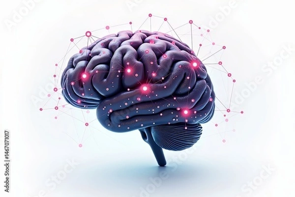 Fototapeta Human Brain Neural Network Connections Concept