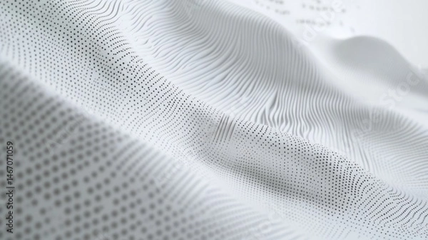 Obraz Abstract White Wave Pattern with Dotted Texture