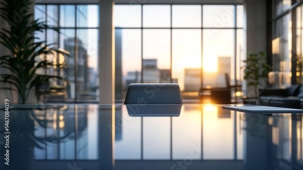 Fototapeta business room for present project and the meeting room, financial, city, technology, network, building, office, digital, modern, communication, connection, background, cityscape