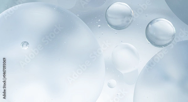 Obraz Abstract blue water bubbles background