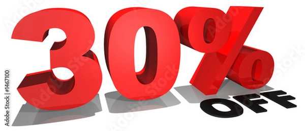 Obraz 30% off 3d text