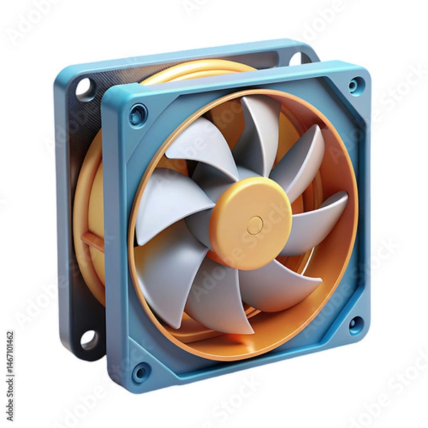 Fototapeta CPU fan 3d modeling