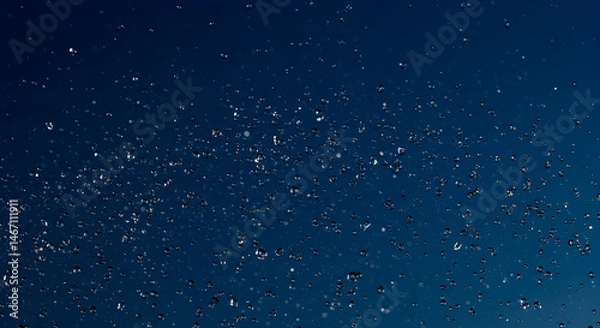Obraz Abstract Dark Blue Background With Raindrops On Glass Texture Concept