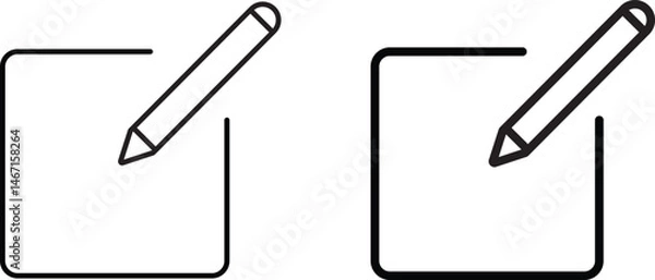 Obraz Edit icon set. create , compose, pencil, symbol