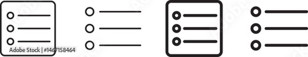 Obraz Menu icon set. Menu bar for apps or website