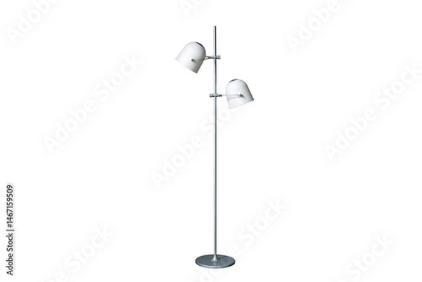 Fototapeta white floor lamp isolated on white background. modern design