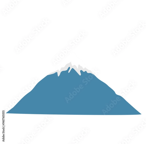 Fototapeta MOUNTAIN ICON WITH WHITE SNOW ON THE PEAK