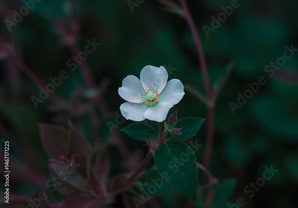 Obraz Fleur blanche delicate lumiere douce nature