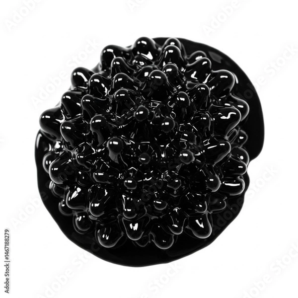 Fototapeta Ferrofluid on a white surface