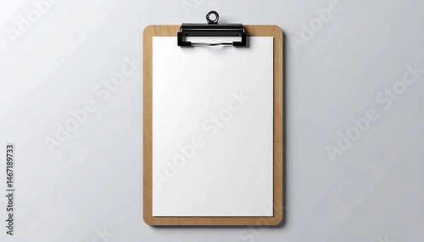 Fototapeta Medical Clipboard PNG – Blank Paper and Minimal Design