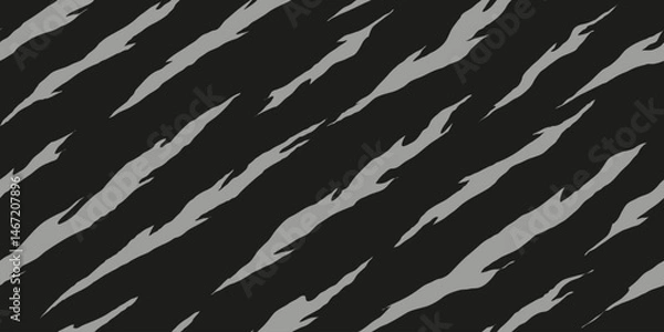 Fototapeta Organic shape claw scratch texture pattern in night black gray colors. Design for fabric, textile, covers, gift wrap, wallpaper, and background.