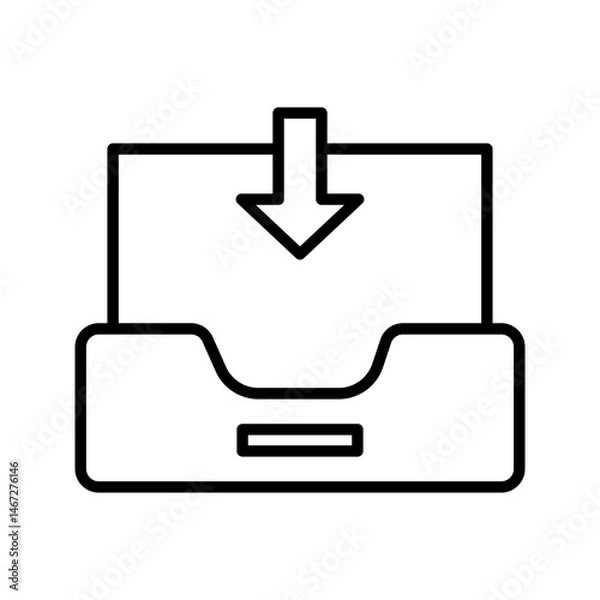 Fototapeta Inbox icon on white background
