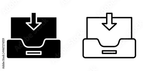 Fototapeta Inbox icon on white background