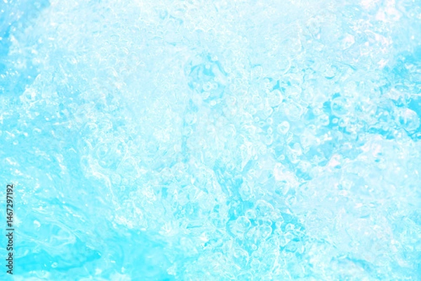 Obraz 水イメージ　澄んだ河川や海の水面　水しぶきや気泡　波紋　環境　夏の清涼イメージ