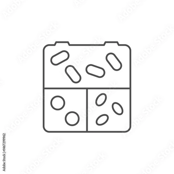 Obraz Pillbox or capsule organizer icon