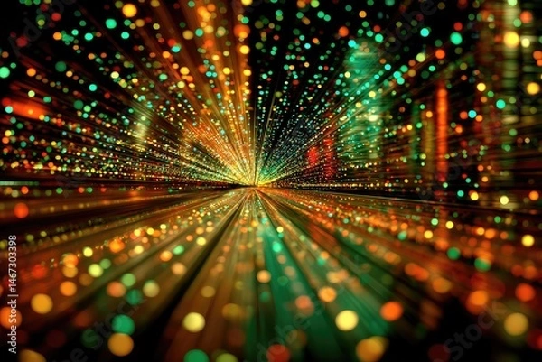 Fototapeta Abstract vibrant light streaks