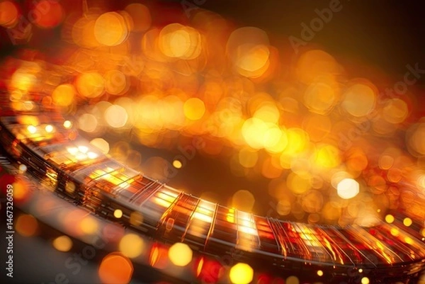 Fototapeta Abstract glowing ring of light