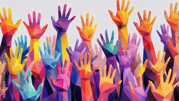 Fototapeta "Vibrant Diversity and Inclusion Collage – Unity, Pride, and Belonging in Colorful Representation"