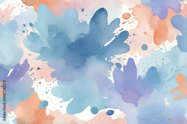 Obraz Soft Pastel Watercolor Splatter Background