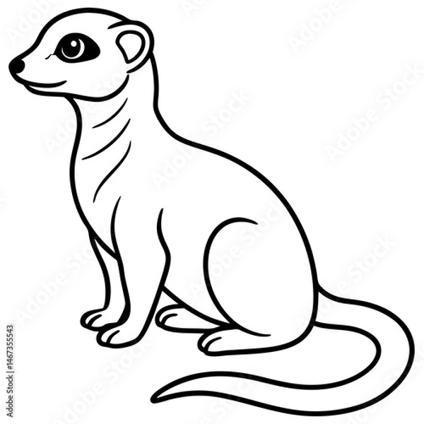 Obraz Meerkat Silhouette Vector