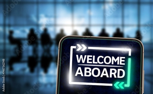 Fototapeta Welcome Aboard - Embracing New Beginnings and Team Spirit