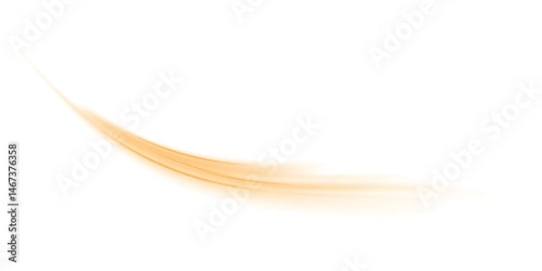 Fototapeta Elegant golden swirl on a white background. Shimmering yellow curl perfect for festive designs. Luxurious gold ribbon-like curve. Vector PNG for twirls, lines, curves, ropes, and stripe decorations. 