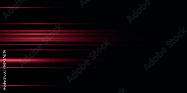 Fototapeta Speed lines light effect, glowing magic rays, abstract neon lines. Police or car lights in motion concept. Vector illustration.