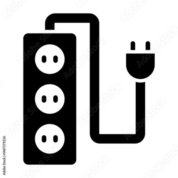 Obraz Power Strip  Vector Glyph Icon Design