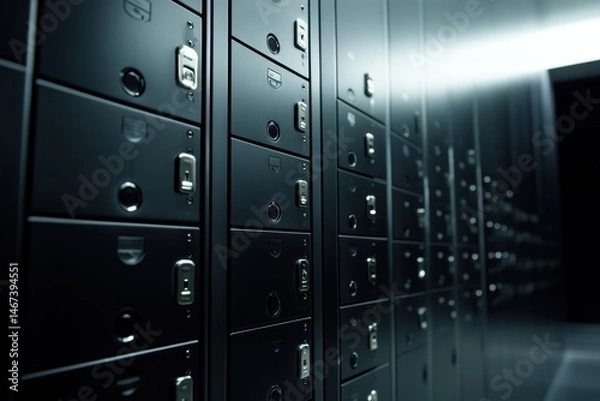 Fototapeta Modern Vault Interior with Sleek Design and Security Options