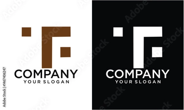 Fototapeta Creative TF Abstract Letters Logo Monogram