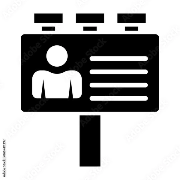 Obraz Billboard  Vector Glyph Icon Design