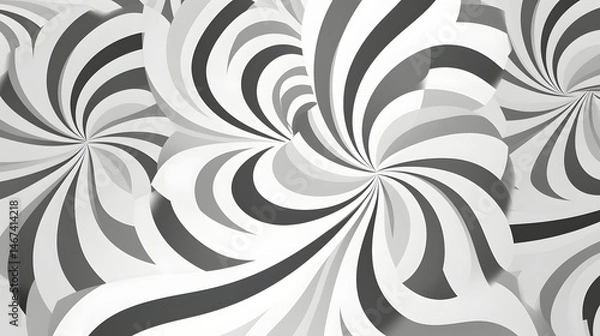 Fototapeta Abstract Seamless Vector Pattern with Rotating Conceptual Elements for Design Projects