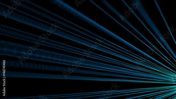 Obraz Abstract dot particles line 