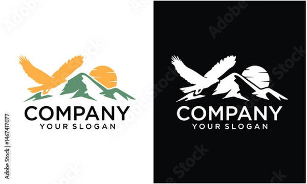 Fototapeta Creative Illustration graphic vector of lawn care, landscape services, grass concept logo design template