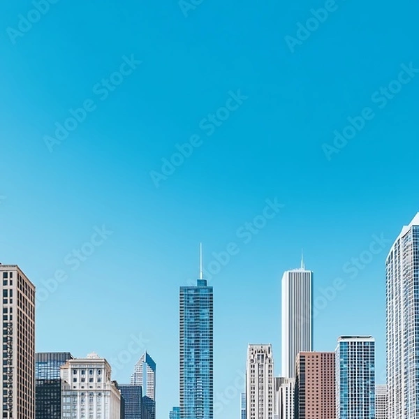 Fototapeta Beautiful Urban Skyline With River View And Vibrant Architecture High Resolution Picture