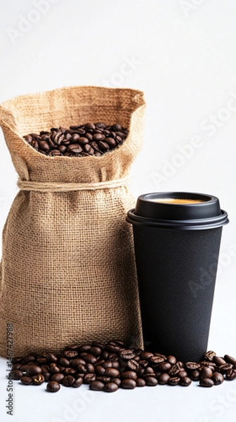 Obraz coffee beans in a bag