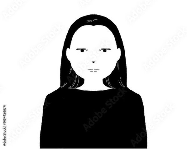 Obraz シンプルな女性のイラスト