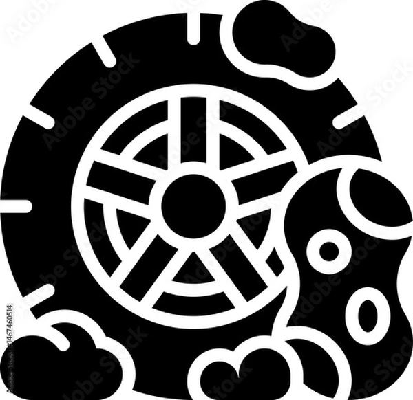 Fototapeta Tyre cleaning icon