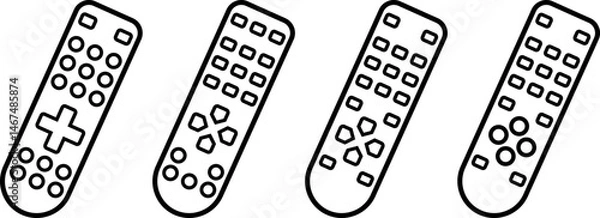 Obraz Remote icon Vector flat thin line illustration.